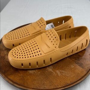 Floafers Shoes Mens 13D Country Club 4 Dunne Gum Yellow Boat Rubber Loafers